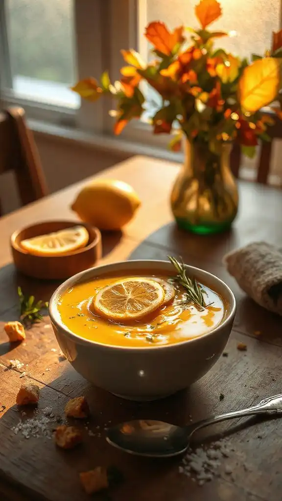 lemon infused hearty bean soup