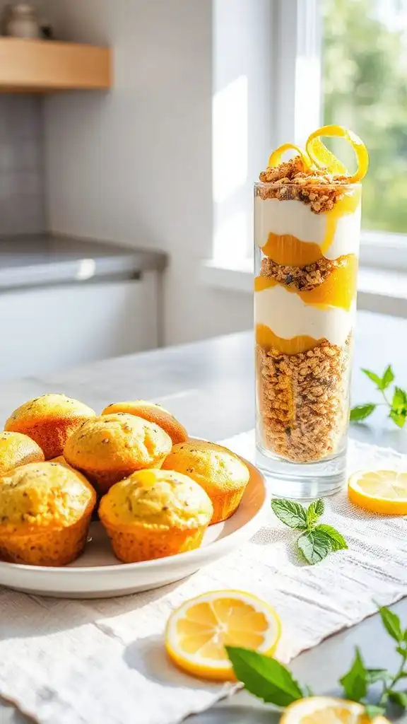 lemon poppy seed parfaits