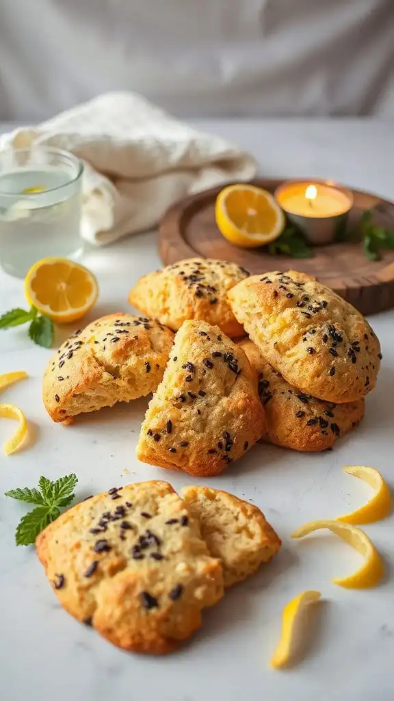lemon poppy seed scones