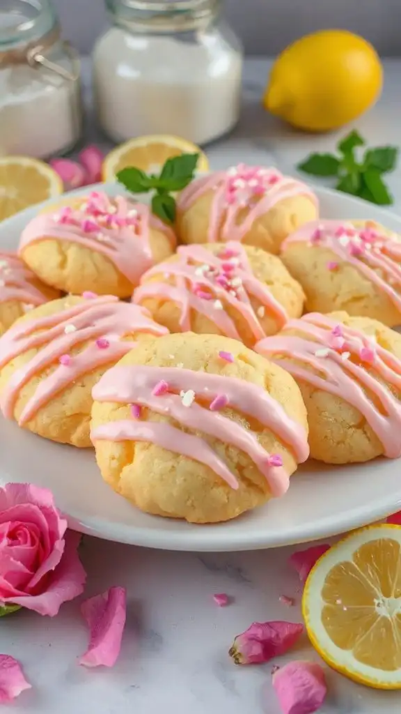 lemonade flavored pink cookies