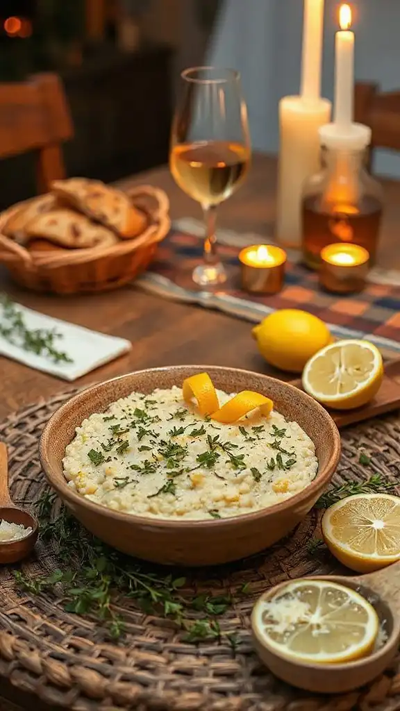 lemony herb infused risotto