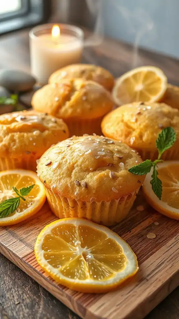 lemony poppy seed muffins