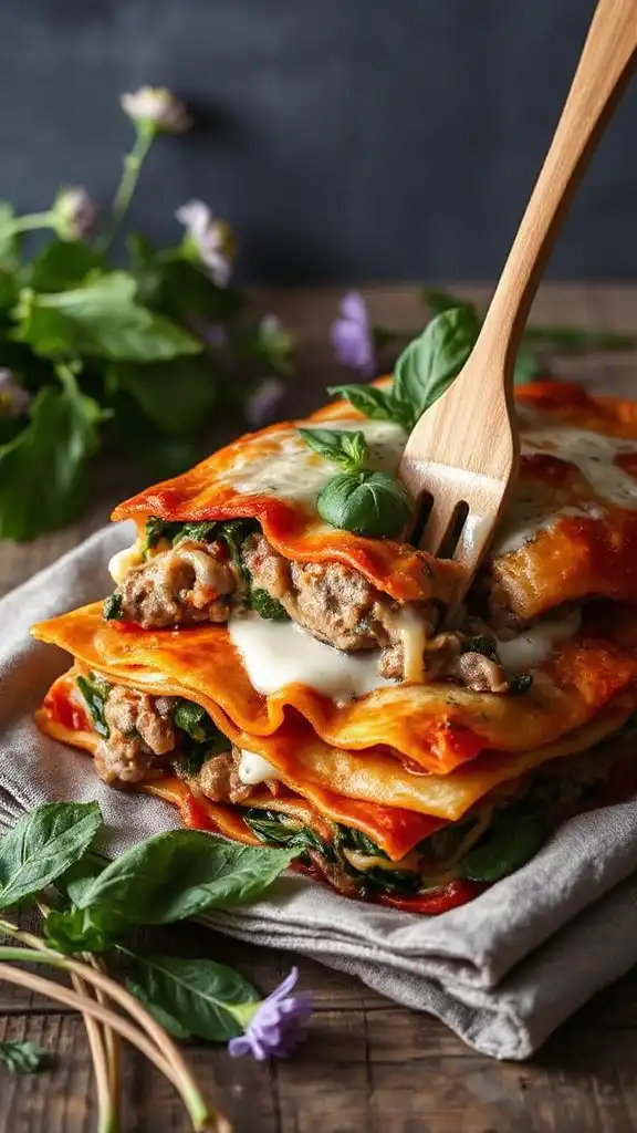 let lasagna rest before serving
