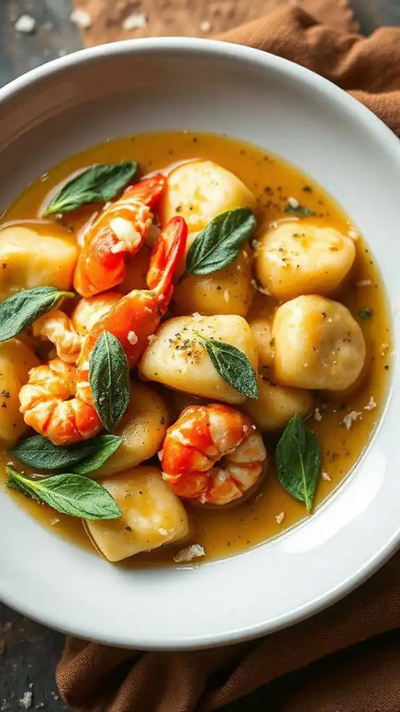 lobster gnocchi with brown butter