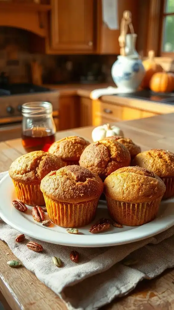 low sugar pumpkin spice muffins