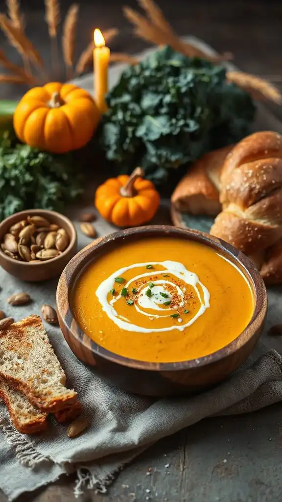 luxurious autumn pumpkin soup