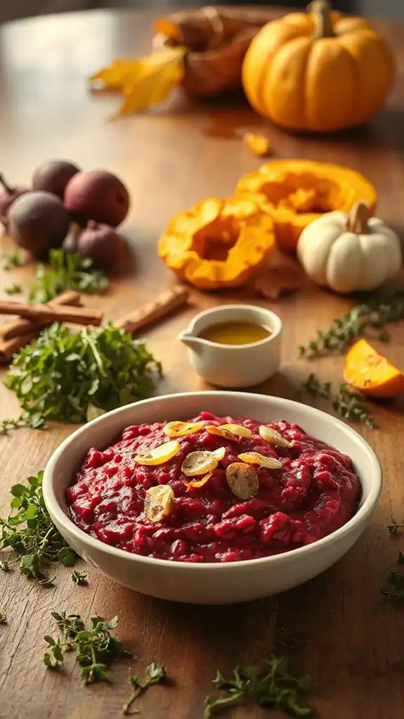 luxurious creamy beet risotto