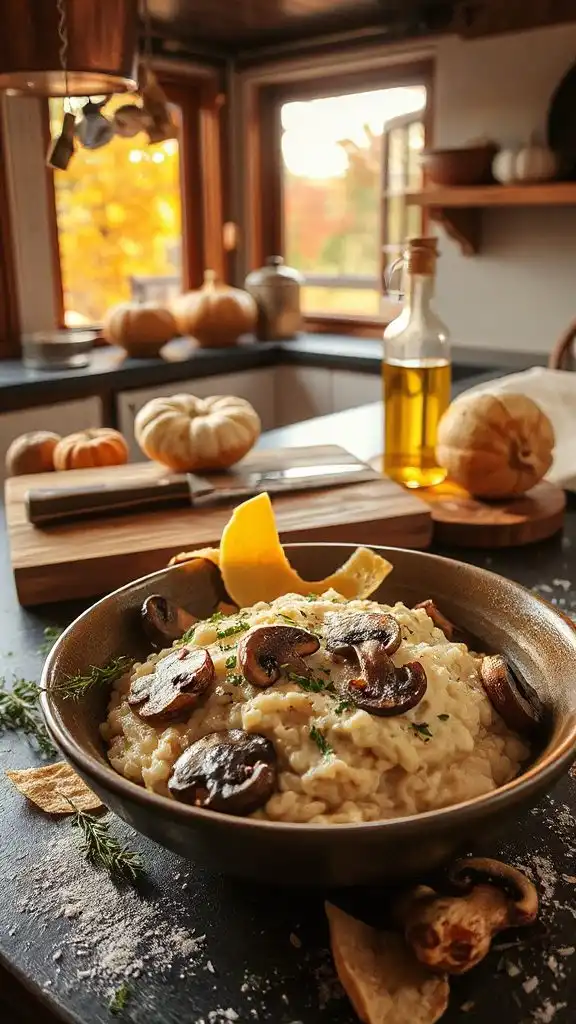 luxurious creamy mushroom risotto