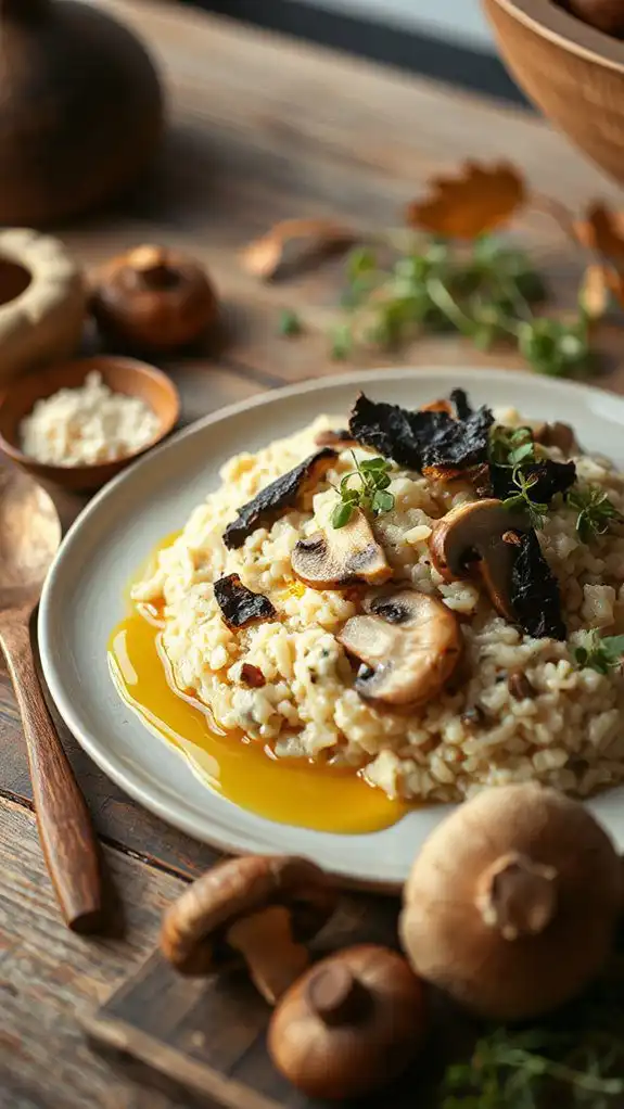 luxurious creamy mushroom risotto