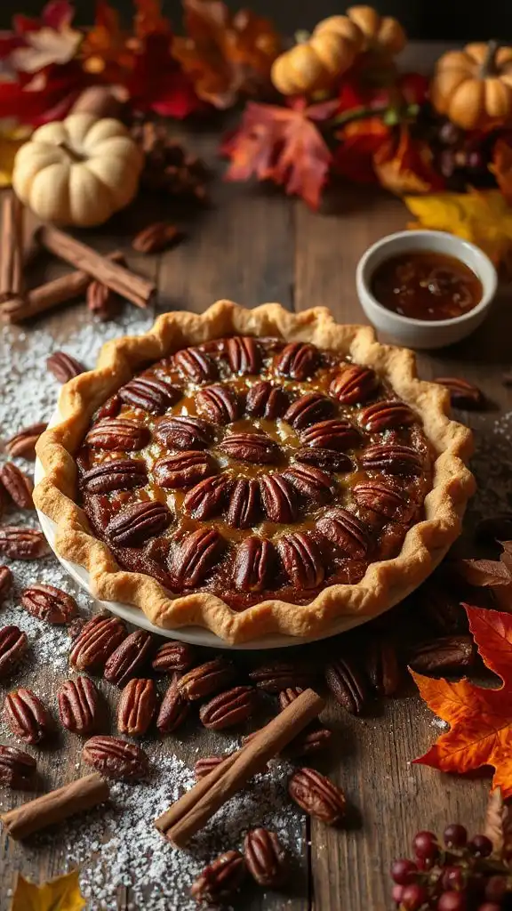 luxurious maple pecan pie