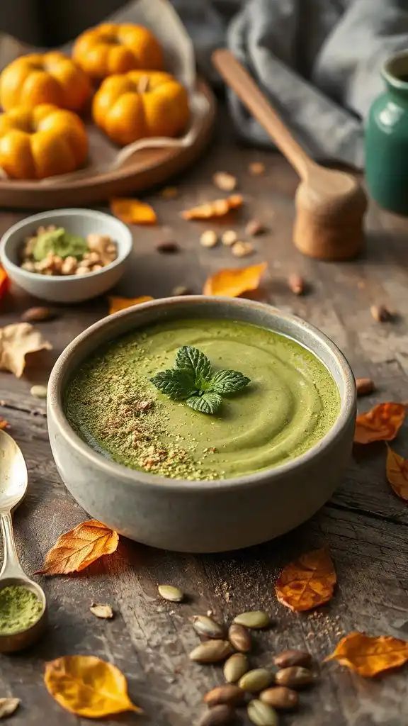 luxurious matcha butternut pudding