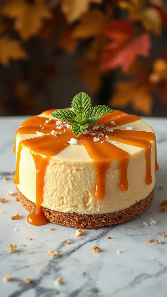 luxurious salted caramel cheesecake