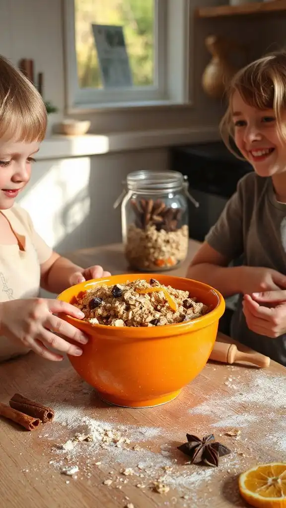 making orange spice energy bites