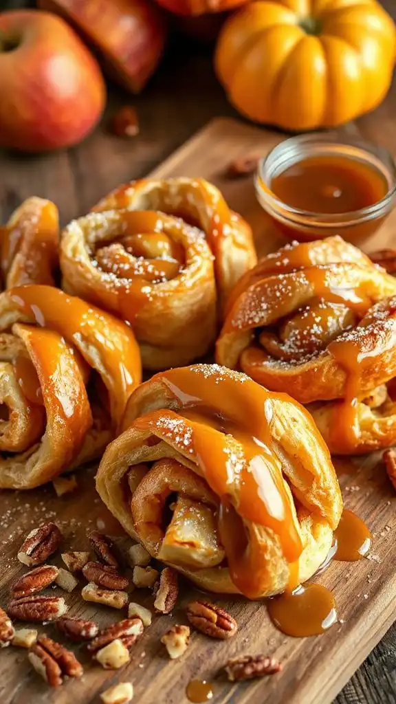 maple apple caramel rolls
