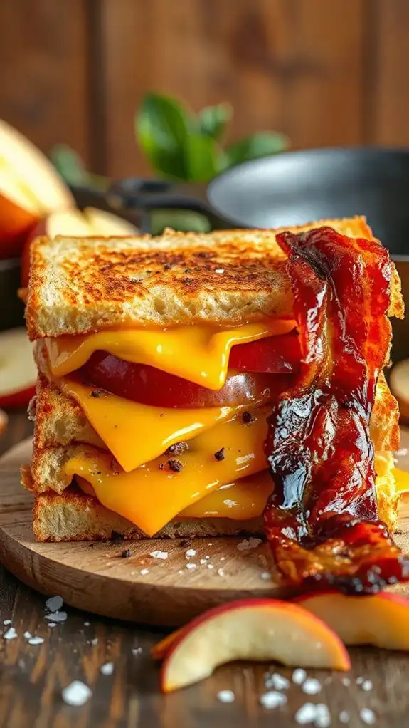 maple bacon apple cheddar delight