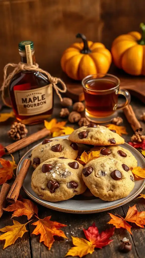 maple bourbon chocolate chip cookies
