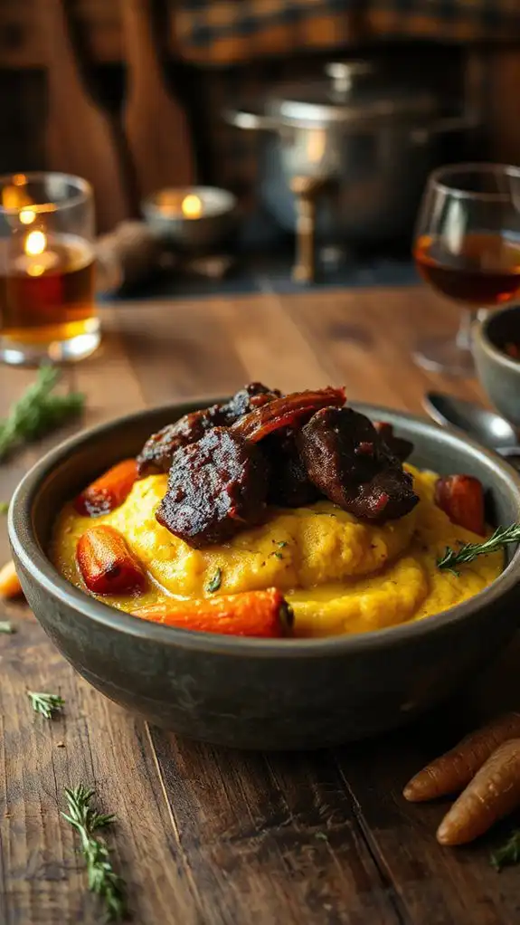 maple bourbon short ribs delight