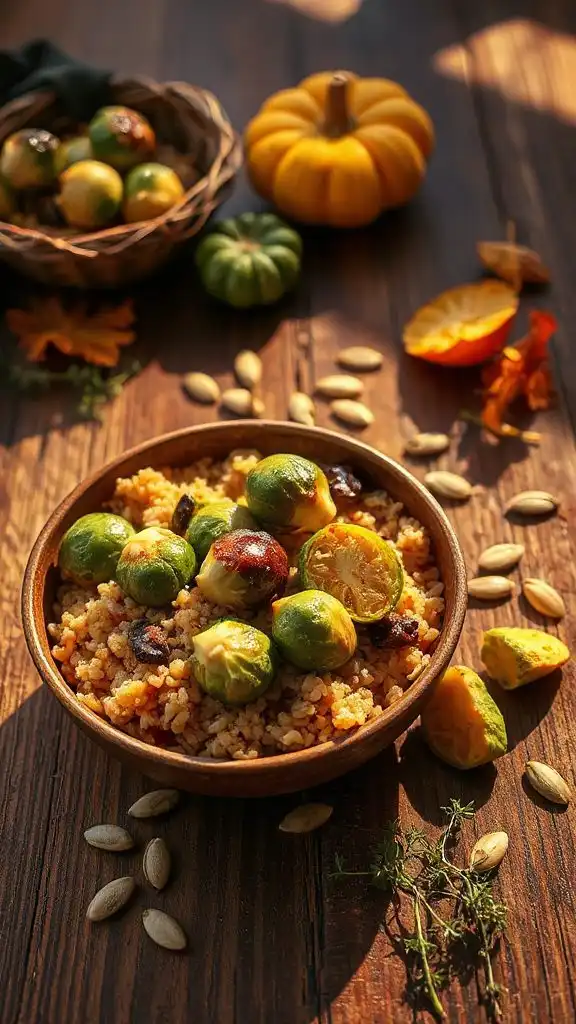 maple brussels sprouts barley dish