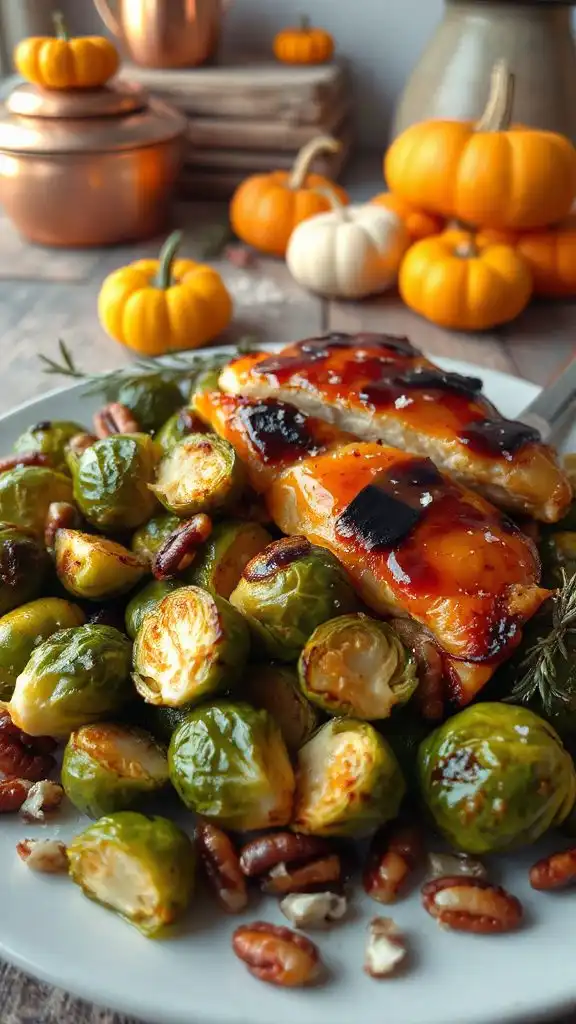 maple brussels sprouts chicken dish