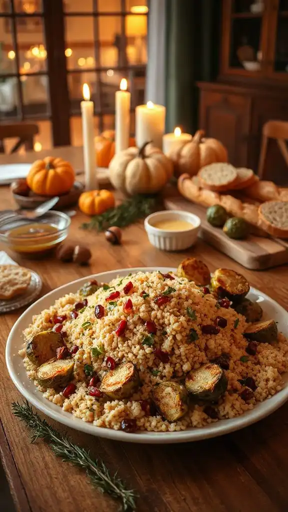 maple brussels sprouts couscous dish