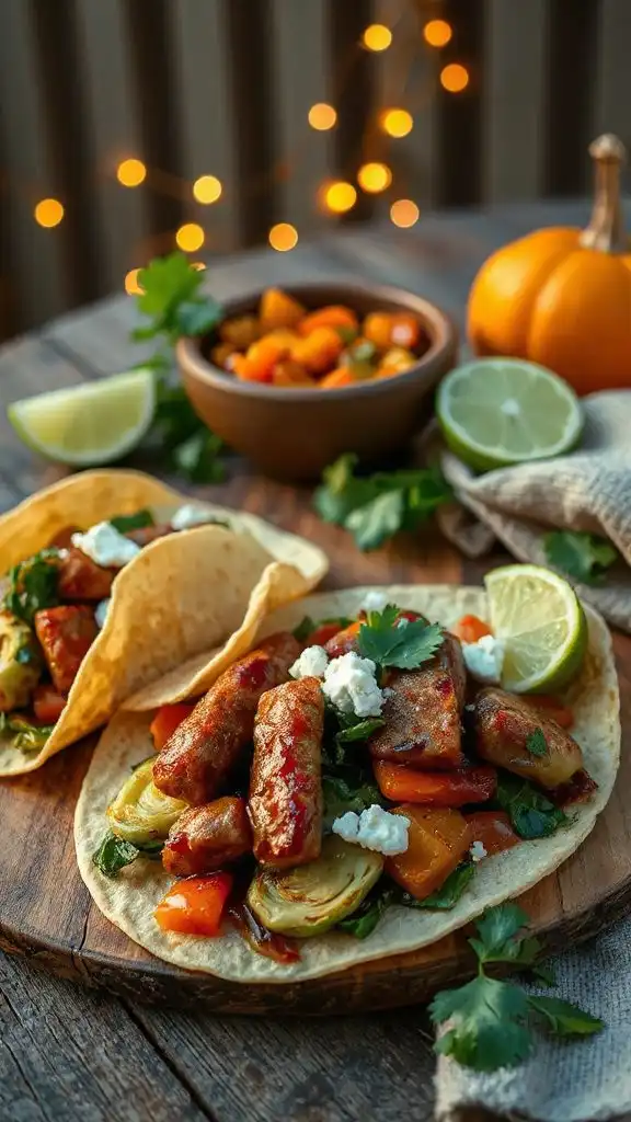 maple brussels sprouts sausage tacos