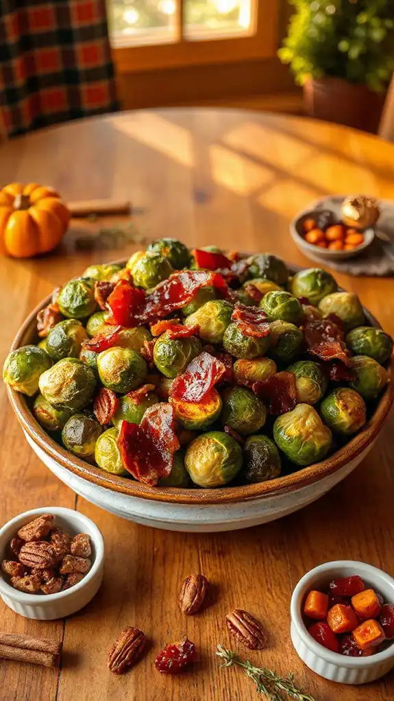 maple brussels sprouts with bacon