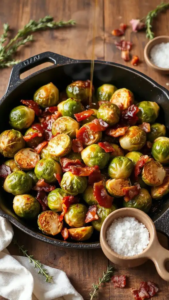 maple brussels sprouts with bacon