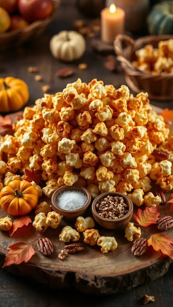 maple caramel coated popcorn delight
