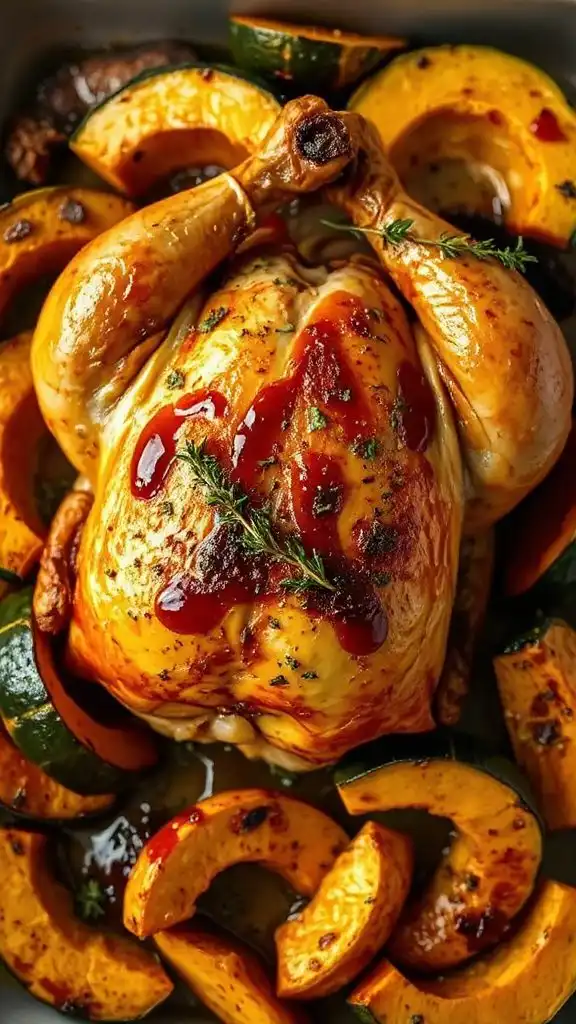 maple chicken with squash