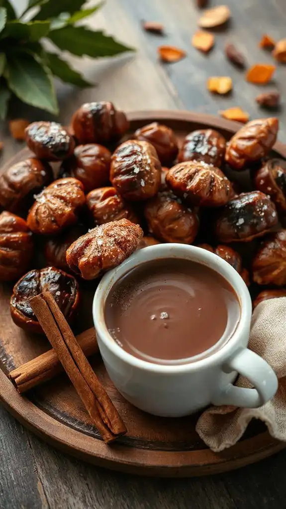 maple cinnamon chestnut hot chocolate