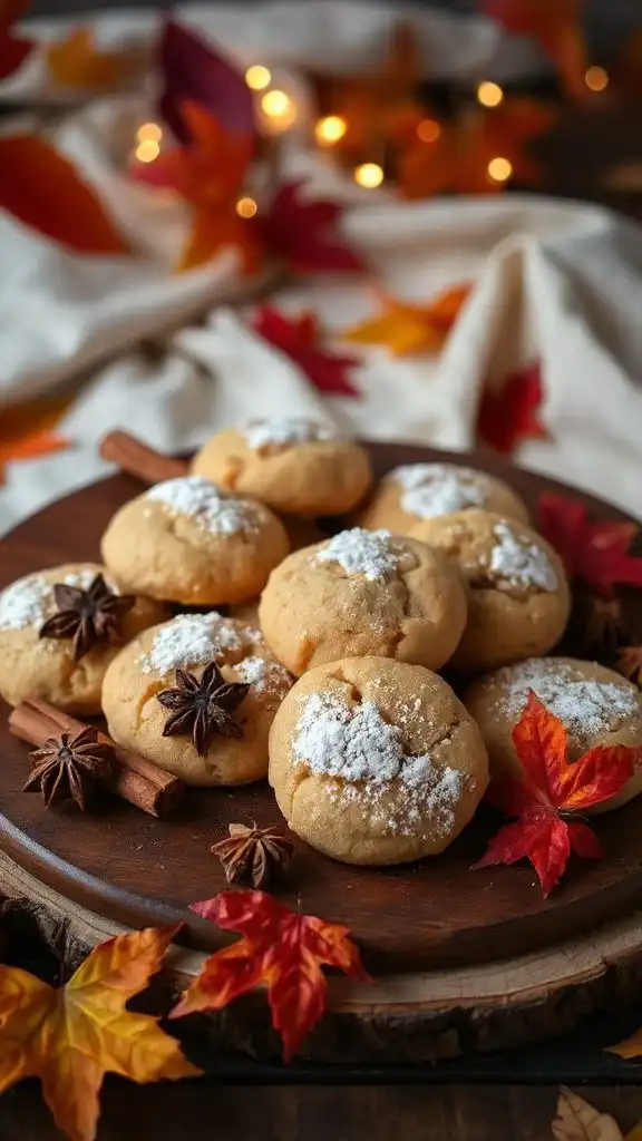 maple cinnamon fall cookies