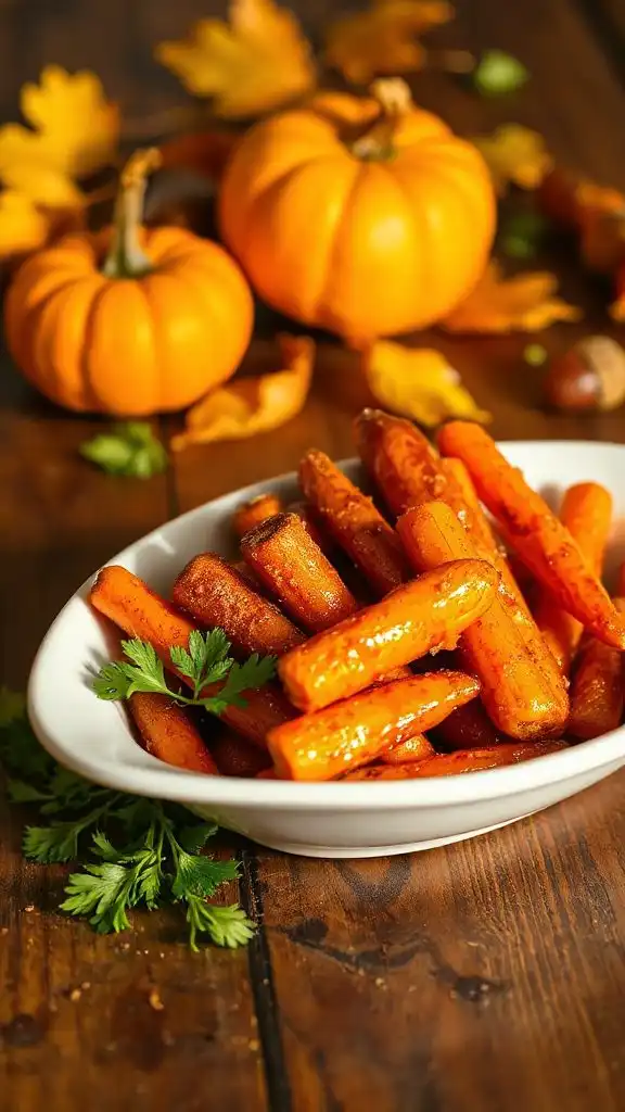 maple cinnamon roasted carrots