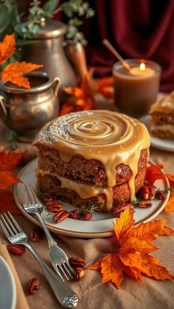 maple cinnamon roll cake