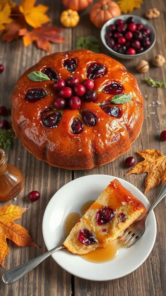 maple cranberry autumn cake