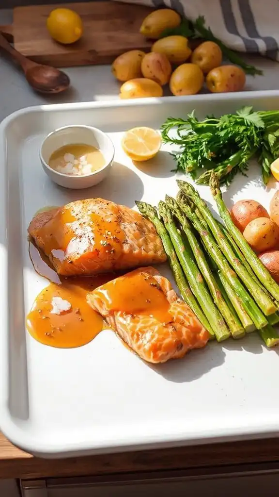 maple dijon salmon sheet pan