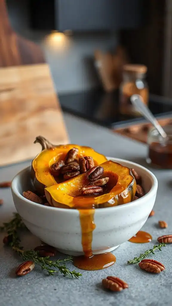 maple glazed acorn squash delight