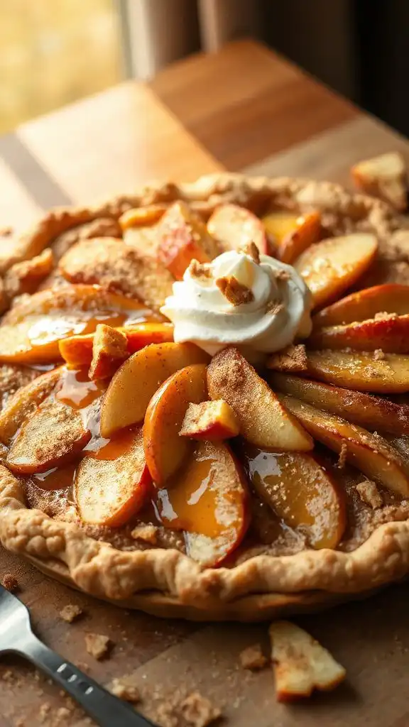 maple glazed apple dessert pie