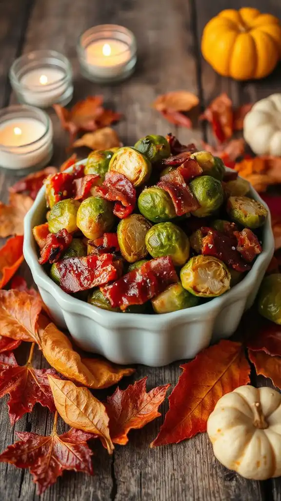 maple glazed brussels sprouts bacon