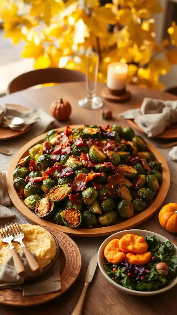 maple glazed brussels sprouts bacon