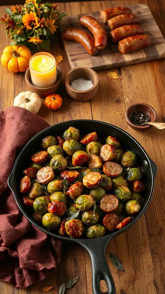 maple glazed brussels sprouts dish