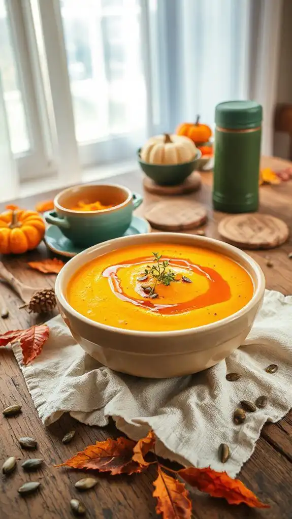 maple glazed butternut squash soup