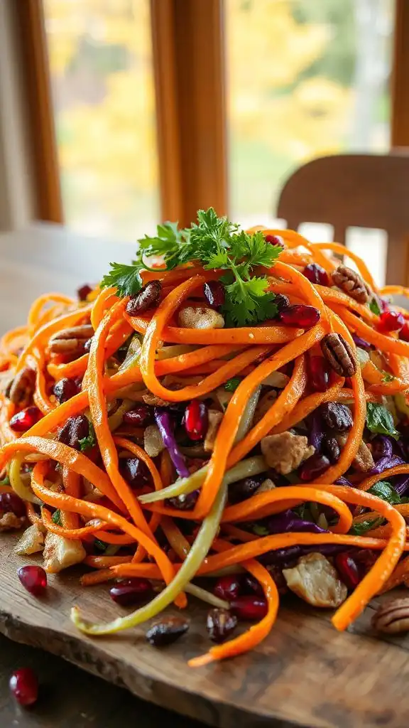 maple glazed carrot cabbage salad