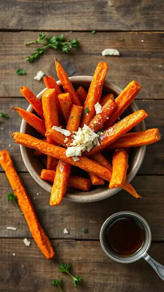 maple glazed carrot fries recipe