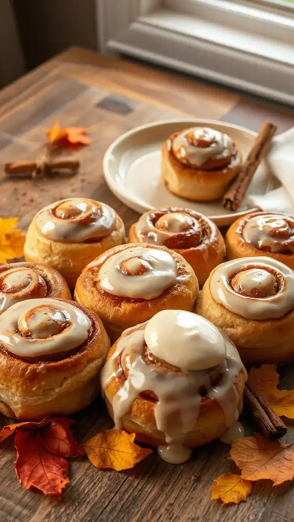 maple glazed cinnamon rolls
