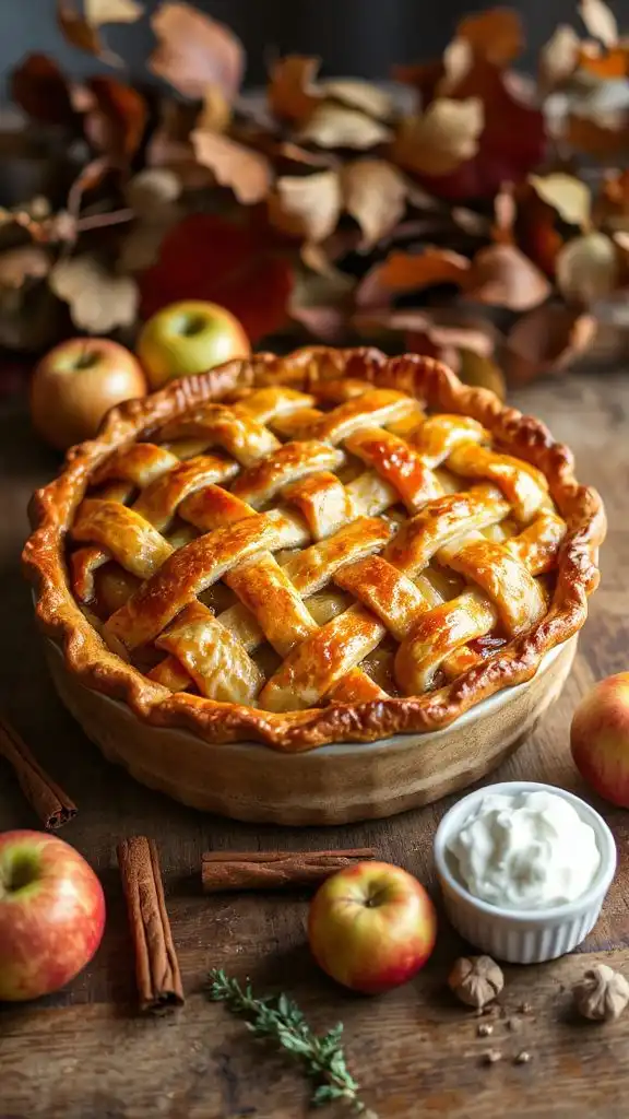 maple glazed dutch apple pie