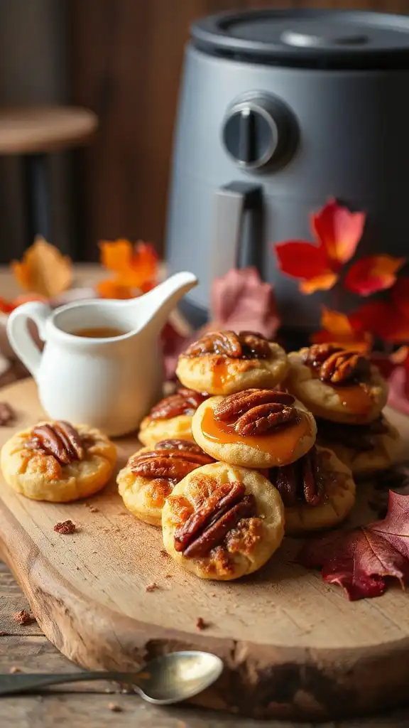 maple glazed pecan pie bites