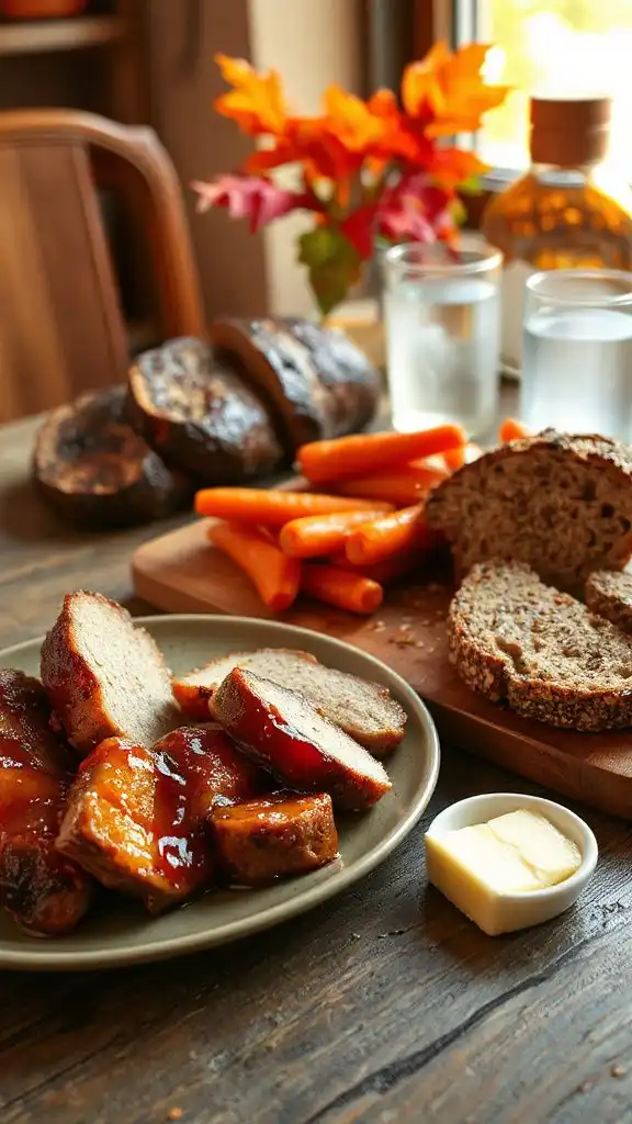 maple glazed pork and carrots