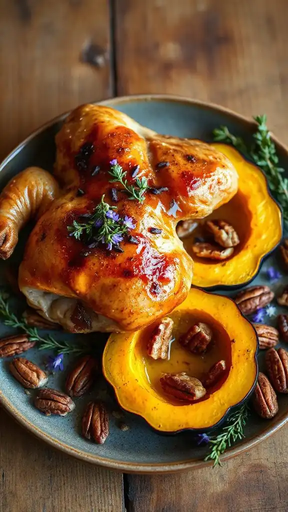 maple glazed roasted acorn squash