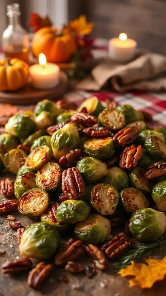 maple glazed roasted brussels sprouts