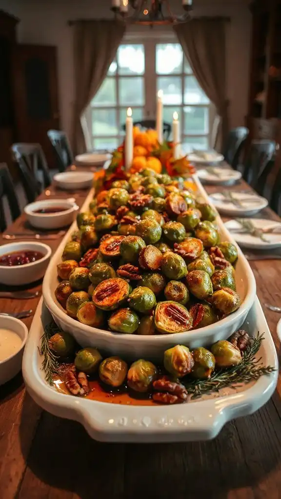 maple glazed roasted brussels sprouts